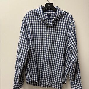 J.Crew Navy and White Gingham Shirt